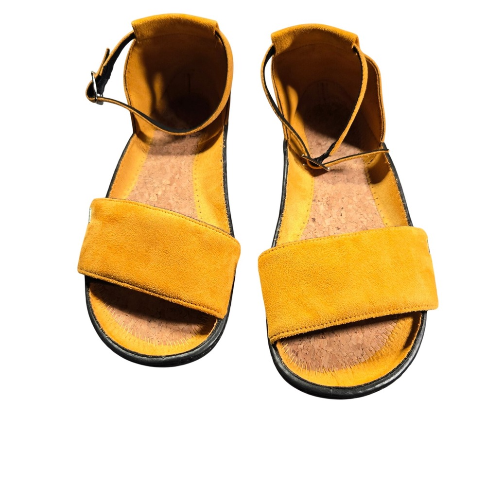 NWOB Leguano Jara barefoot Sandals Mustard Womens Sz‎ 39 Minimalist cork footbed